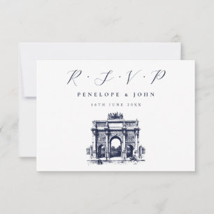 Cartons Réponse Arc de Triomphe Illustration Destination Mariage