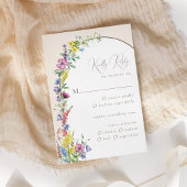 Cartons Réponse Arc Fleur sauvage moderne Rustique Boho Mariage