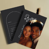Cartons Réponse Arc moderniste photo élégant Mariage unique
