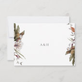 Cartons Réponse Arc Romantique d'automne Mariage floral (Dos)