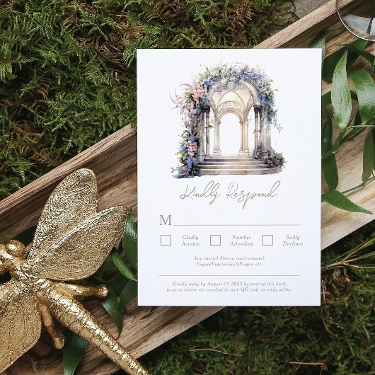 Cartons Réponse Arche florale mariage