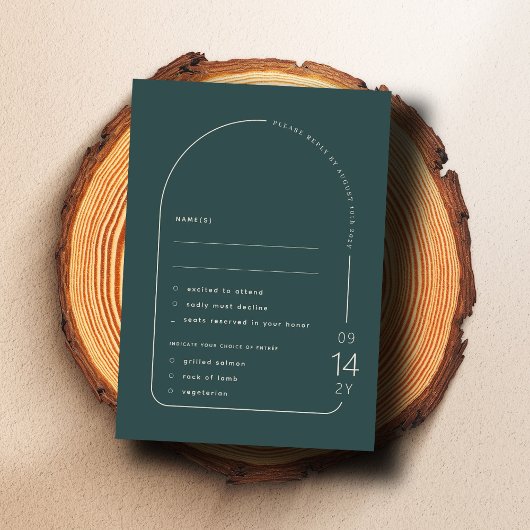 Cartons Réponse Arche Moderne en Épicéa Chaulé Photo Mariage Éléga