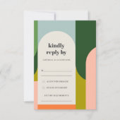 Cartons Réponse Arche rétro Super colorée Abstrait Mariage gras (Devant)