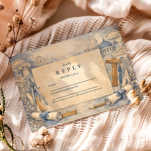 Cartons Réponse Architect Graduation Blueprint Design