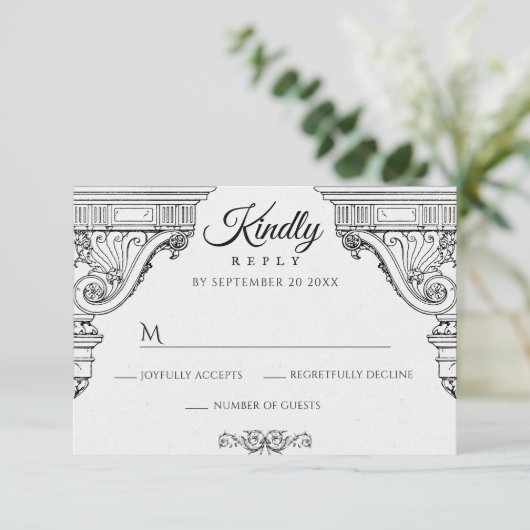 Cartons Réponse Architecture Renaissance simple et élégante (Debout devant)