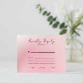 Cartons Réponse Arrière - plan Ombre rose (Debout devant)