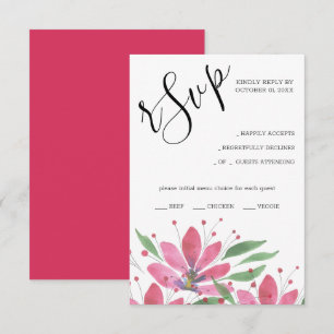Cartons Réponse Art aquarelle de lotus rustique rose chaud