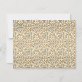 Cartons Réponse Art Déco Nouveau Faux Or Floral Dentelle Damas (Dos)