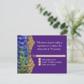 Cartons Réponse Art Déco Peacock Glam Old Hollywood Purple Mariage (Debout devant)