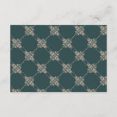 Cartons Réponse Art déco rétro | Forest Green Rose Gold Ornamental (Dos)