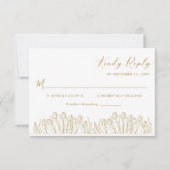 Cartons Réponse Art moderne Art Floral Mariage (Devant)