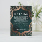 Cartons Réponse Art Nouveau faux bronze DÉTAILS insert card (Debout devant)