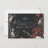 Cartons Réponse Art Nouveau Floral Mariage (Devant)
