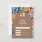 Cartons Réponse Art populaire indien Elephant Mariage beige (Devant)