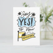 Cartons Réponse Art Voyage Dites Oui Aux Nouvelles Aventures (Debout devant)
