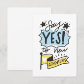Cartons Réponse Art Voyage Dites Oui Aux Nouvelles Aventures (Devant / Derrière)