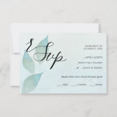 Cartons Réponse Artisan Bleu Automne Aquarelle Art (Devant)