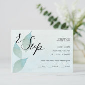 Cartons Réponse Artisan Bleu Automne Aquarelle Art (Debout devant)