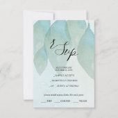 Cartons Réponse Artisan Bleu Automne Aquarelle Art (Devant)