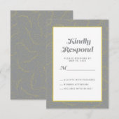 Cartons Réponse Artiste géométrique gris jaune | Abstrait moderne (Devant / Derrière)