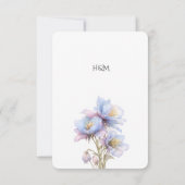 Cartons Réponse Artistic Pastel Botanical Florals Wedding (Dos)