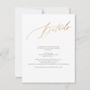 Cartons Réponse ArtsApp Détails élégants Faux Gold Luxe Calligraph