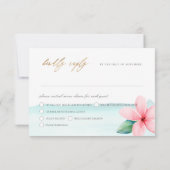 Cartons Réponse ArtsApp Paradis Rivage Faux Or Calligraphie (Dos)