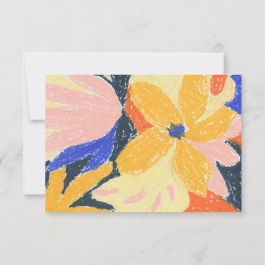 Cartons Réponse Artsy bleu moderne Mariage botanique Abstrait (Dos)