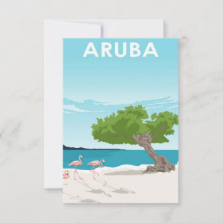 Cartons Réponse Aruba Island Travel Poster