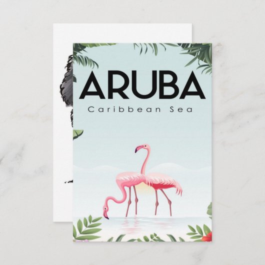 Cartons Réponse Aruba mignon (Devant / Derrière)