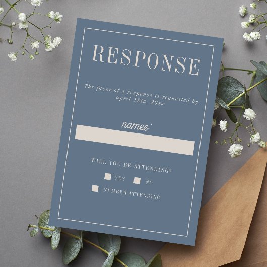 Cartons Réponse Ashlynn | Couleurs courbes | Mariage