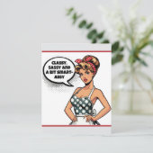 Cartons Réponse Assistant rétro Pinup_ Smart (Debout devant)