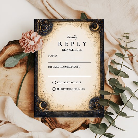 Cartons Réponse Astral Night Wedding