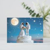 Cartons Réponse Astronautes sur un gâteau de mariage (Debout devant)