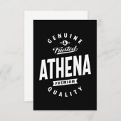 Cartons Réponse Athena Nom personnalisé Cadeau Anniversaire (Devant / Derrière)