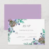 Cartons Réponse Automne Automne Citrouille Floral Mariage (Devant / Derrière)