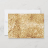 Cartons Réponse Automne Blanc Floral Gold Leave Mariage (Dos)