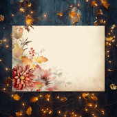 Cartons Réponse Automne dans l'amour Belle automne Fleurs Mariage