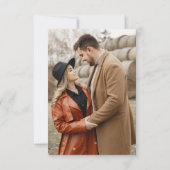 Cartons Réponse Automne Feuilles Rustiques Mariage campagnard QR C (Dos)