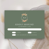 Cartons Réponse Automne Fleur sauvage Crest Sage Green Mariage