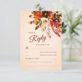 Cartons Réponse Automne Floral Lin Brouillé Aquarelle (Debout devant)