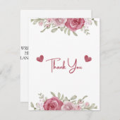 Cartons Réponse Automne Rustique Bourgogne Calligraphie Mariage Pl (Devant / Derrière)