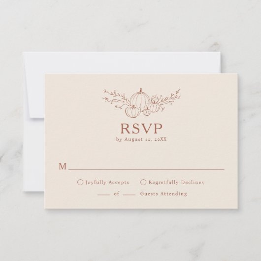 Cartons Réponse Automne simple (Devant)