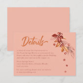 Cartons Réponse Automne Terre ton Terracotta Détails du Mariage (Devant / Derrière)