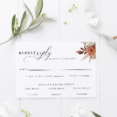 Cartons Réponse Autum Rustic Floral, Mariage Répondre Choix De Nou