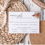 Cartons Réponse Autum Rustic Floral, Mariage Répondre Choix De Nou<br><div class="desc">Ce magnifique design présente des bouquets floraux aux couleurs de l'automne. Ajoutez votre texte à l'aide du formulaire modèle.</div>