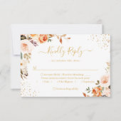 Cartons Réponse Autumn Gold Leaves Floral Terracotta (Devant)