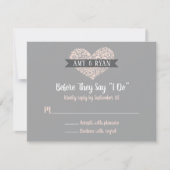 Cartons Réponse Avant Qu'Ils Disent Je Blush Floral Mariage (Devant)