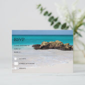Cartons Réponse Azure Ocean Sandy Beach Mariage photo (Debout devant)