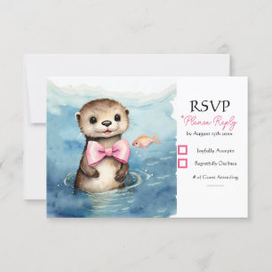 Cartons Réponse Baby Otter Girl Baby shower